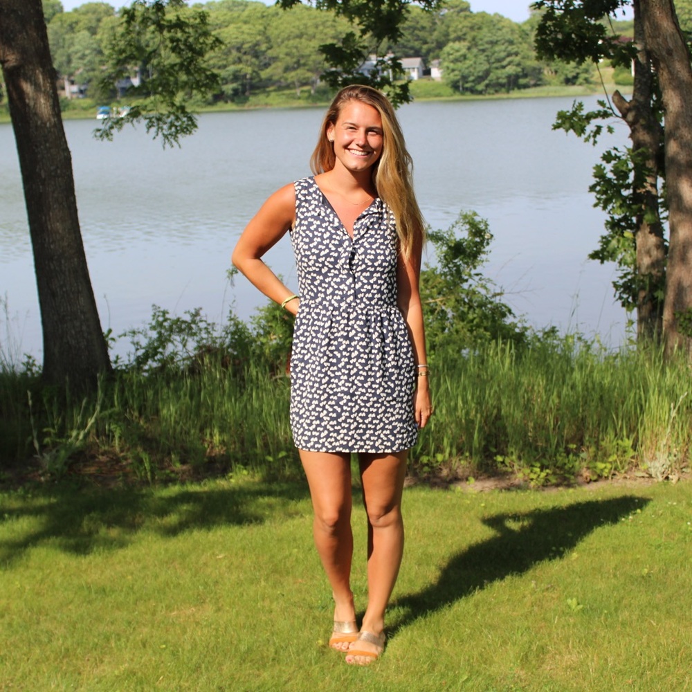 J Crew Heart Print Dress - Picture 1 of 8